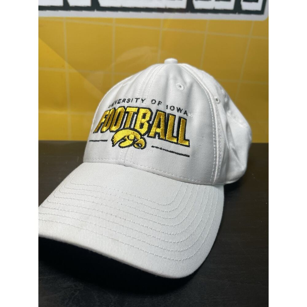 University of Iowa Hawkeyes Football Strapback Cap Hat Legacy Athletic White